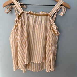 NWT American Eagle Striped Tan Sleeveless Tank